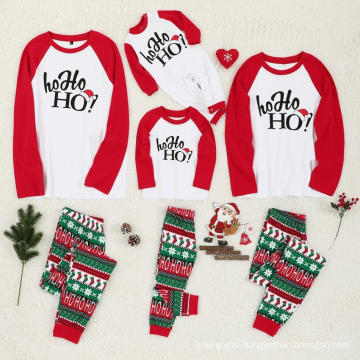 Hot style new autumn/winter home clothing family suit Christmas hat printed family dress